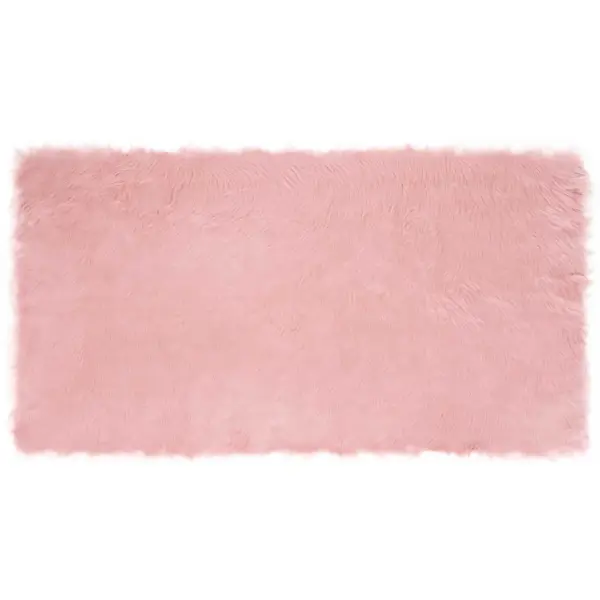 Roosa kunstlambanahast vaip Tafalla, kõrge karvaga, 80 x 150 cm – 2