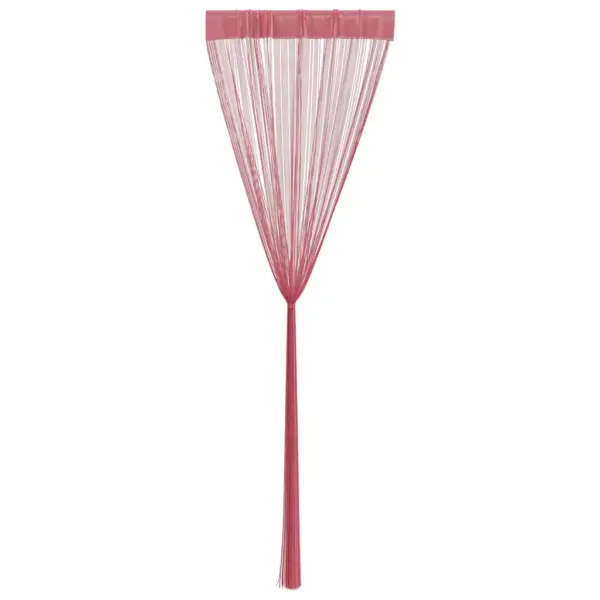 Roosad nöörkardinad uksele ja aknale, 2 tk, 140 x 250 cm, polüester, lõigatav pikkus – 5