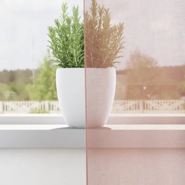 Poolläbipaistev rõngastihendiga kardinakomplekt, roosa, 140 x 225 cm, 2 tk – 3