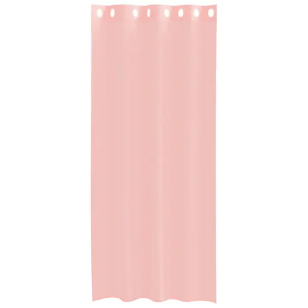 Poolläbipaistev rõngastihendiga kardinakomplekt, roosa, 140 x 225 cm, 2 tk – 4