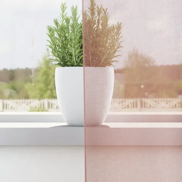 Poolläbipaistvad voalekardinad rõngastega, 2 tk, roosa, 140 x 300 cm – 3