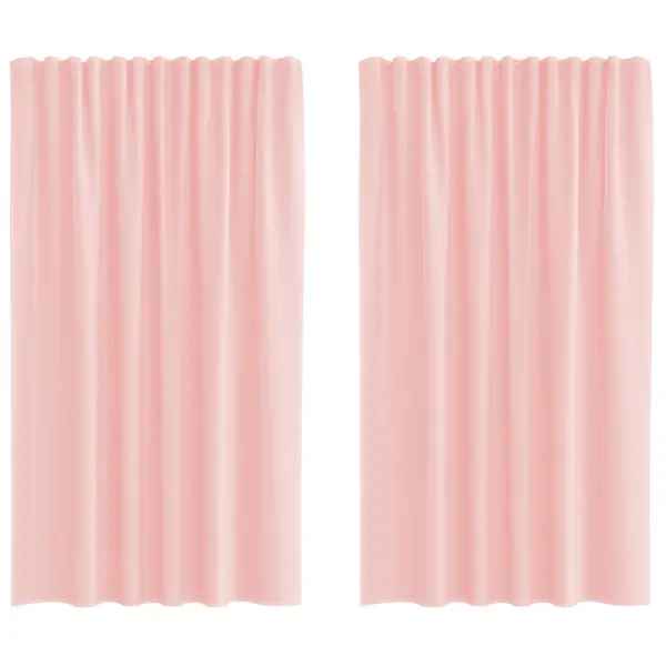 Poolläbipaistvad voile-kardinad vardataskuga, roosa, 2 tk, 140 x 175 cm – 2