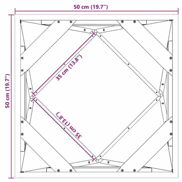 Roostetooni terasest taimekastid aeda ja terrassile, 2 tk, 50 x 50 x 50 cm – 13