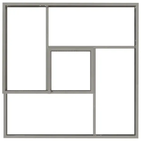 Aia istutuskast roostevabast terasest, hõbedane, 80 x 80 x 50 cm – 8