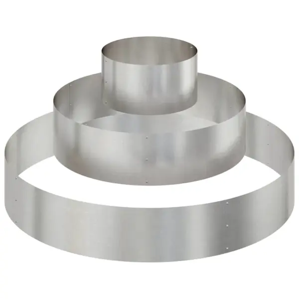 Hõbedane aia istutuspeenar roostevabast terasest, 120 x 120 x 20 cm – 2