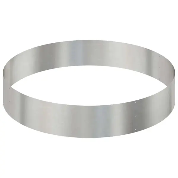 Hõbedane aia istutuspeenar roostevabast terasest, 120 x 120 x 20 cm – 5