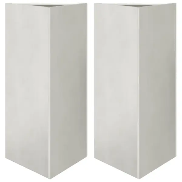 Aia taimekastid põhjaga, kolmnurkne, 2 tk, roostevaba teras, 40 x 40 x 75 cm, hõbedane – 2