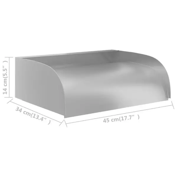 Aiapurskkaev veekaskaadiga tiiki ja basseini, roostevaba teras, 45 x 34 x 14 cm – 7