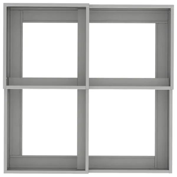 Hõbedane roostevabast terasest aiataimekast, 80 x 80 x 48 cm – 8