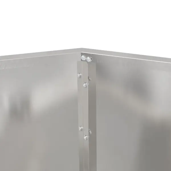 Roostevabast terasest taimekast, hõbedane, 75 x 75 x 60 cm – 7
