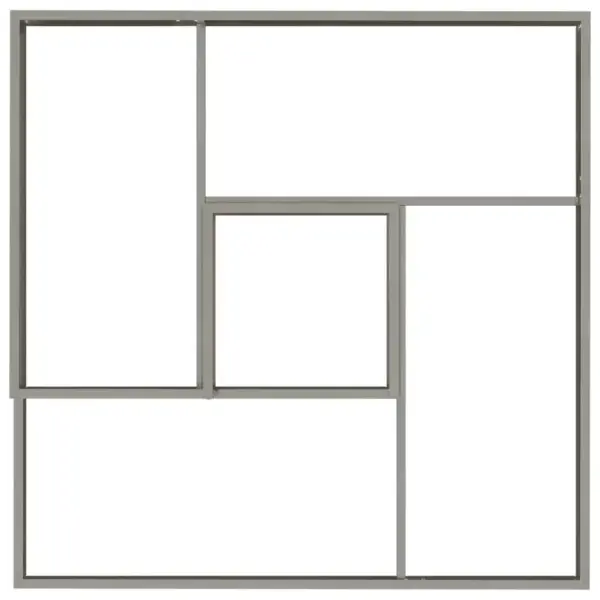 Aia istutuskast, roostevabast terasest, hõbedane, 100 x 100 x 50 cm – 8