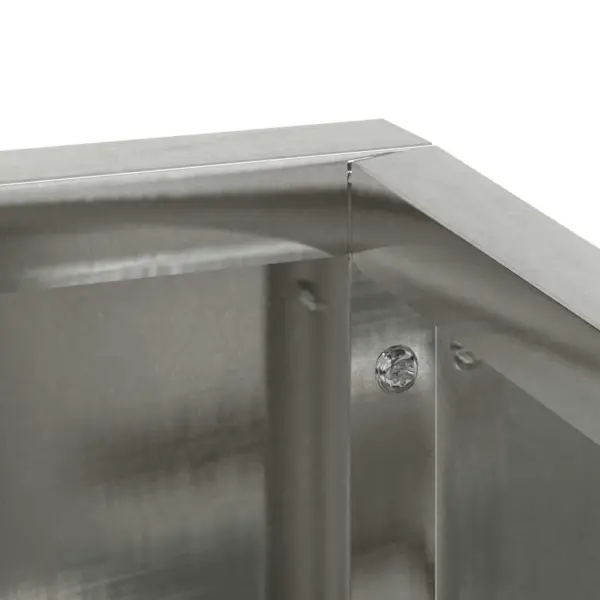 Aia istutuskast, roostevabast terasest, hõbedane, 100 x 100 x 50 cm – 9