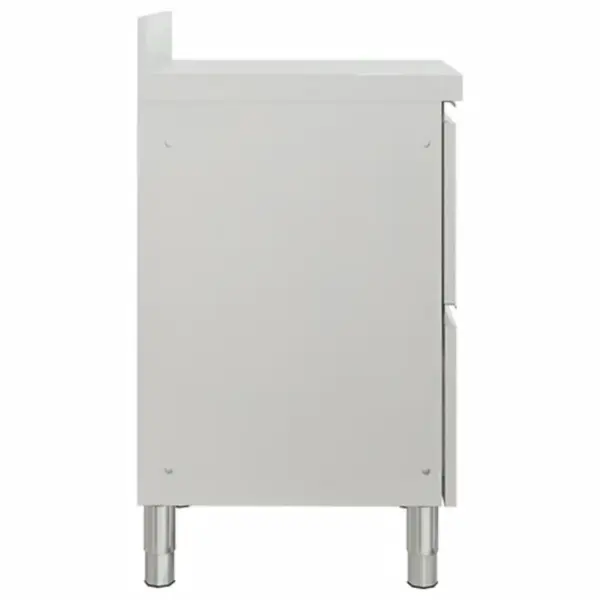 Kommertsköögikapid 2 sahtliga, roostevaba teras, 2 tk, 50 x 60 x 95–96 cm – 5