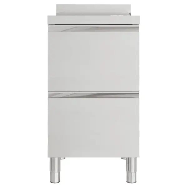 Roostevabast terasest kommertsköögi kapp kahe sahtliga, 10 cm pritsmekaitsmega, 50 x 60 x (95–96) cm – 3