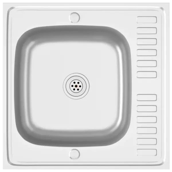 Roostevabast terasest köögivalamu äravoolukomplektiga, hõbedane, pööratav, 600 x 600 mm – 4