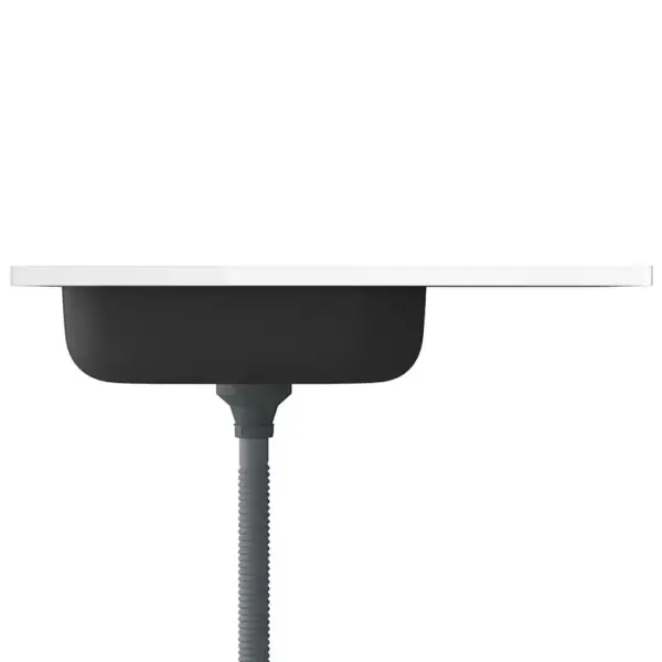 Roostevabast terasest köögivalamu äravoolukomplektiga, 800 x 500 mm, hõbedane – 6