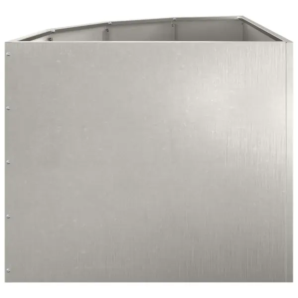 Roostevabast terasest nurga istutuskast, hõbedane, 60 x 60 x 50 cm – 6