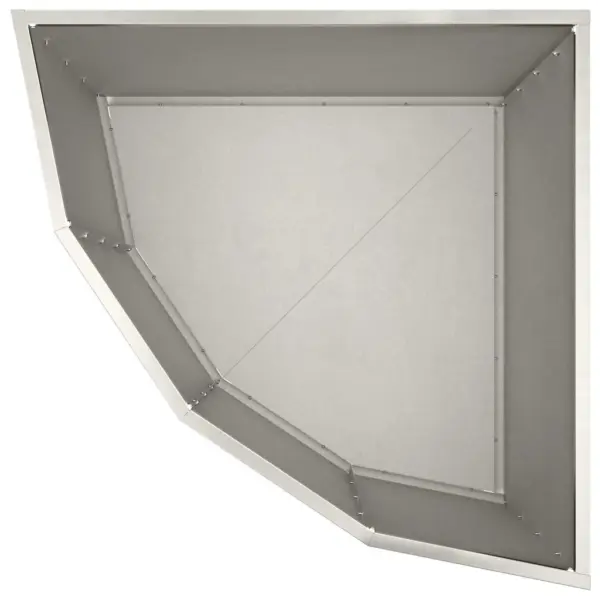 Roostevabast terasest nurga istutuskast, hõbedane, 60 x 60 x 50 cm – 8