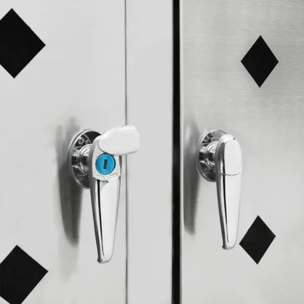 Kolme 240 l ratastega prügikasti kuur, roostevaba teras, hõbedane, 207 x 77,5 x 115 cm – 8