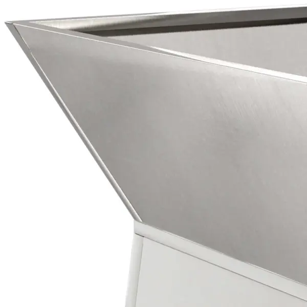 Sambakujuline roostevabast terasest istutusnõu, hõbedane, 35 x 35 x 73 cm – 7