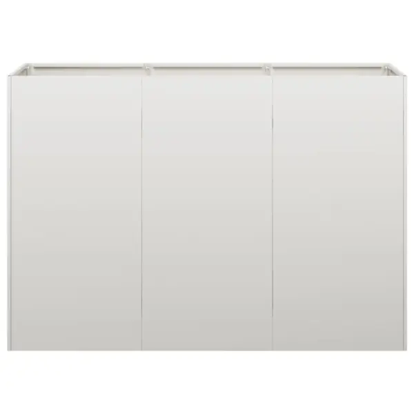 Roostevabast terasest kõrgendatud taimekast avatud põhjaga, hõbedane, 120 x 40 x 80 cm – 4