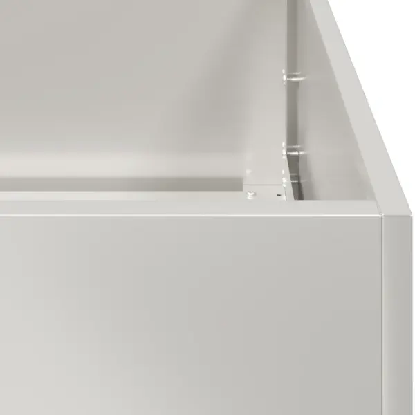 Roostevabast terasest kõrgendatud taimekast avatud põhjaga, hõbedane, 120 x 40 x 80 cm – 7