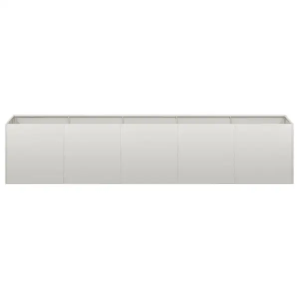 Roostevabast terasest taimekast avatud põhjaga, hõbedane, 200 x 40 x 40 cm – 4