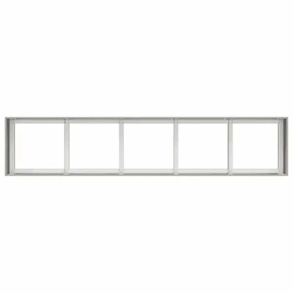 Roostevabast terasest taimekast avatud põhjaga, hõbedane, 200 x 40 x 40 cm – 5