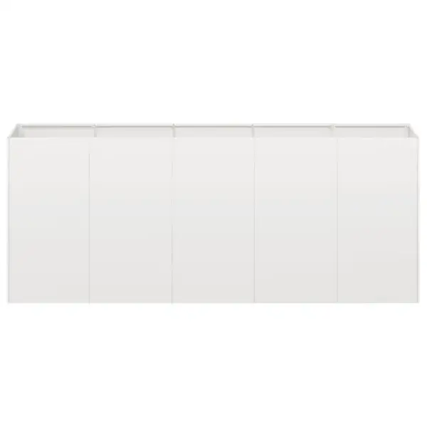 Roostevabast terasest taimekast avatud põhjaga, hõbedane, 200 x 40 x 80 cm – 4