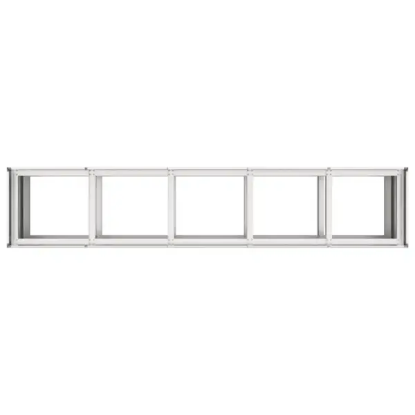 Roostevabast terasest taimekast avatud põhjaga, hõbedane, 200 x 40 x 80 cm – 5