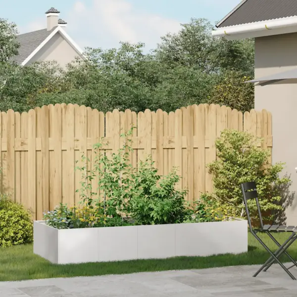 Roostevabast terasest taimekast avatud põhjaga, hõbedane, 200 x 80 x 40 cm – 3