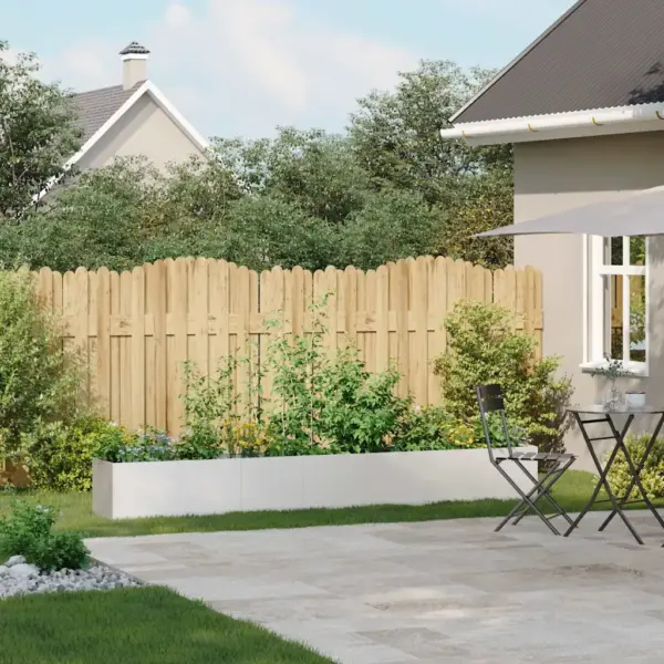 Kõrgendatud roostevabast terasest taimekast, hõbedane, avatud põhjaga, 280 x 40 x 40 cm – 3