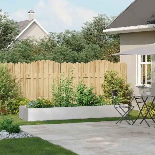 Roostevabast terasest taimekast avatud põhjaga, 280 x 80 x 40 cm, hõbedane – 3