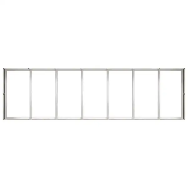 Roostevabast terasest taimekast avatud põhjaga, 280 x 80 x 40 cm, hõbedane – 5