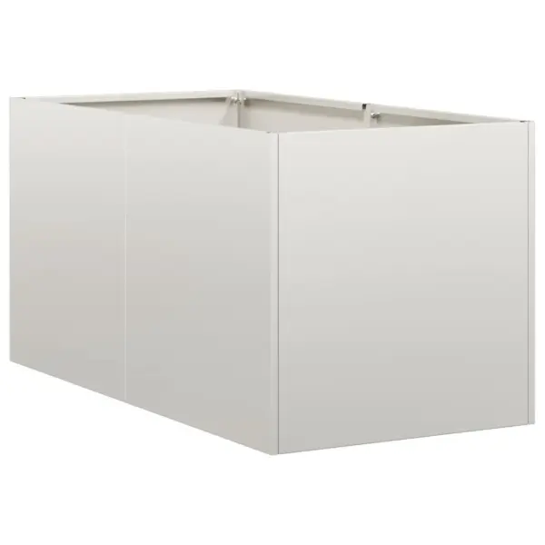 Roostevabast terasest taimekast, hõbedane, 40 x 80 x 40 cm, avatud põhjaga – 2