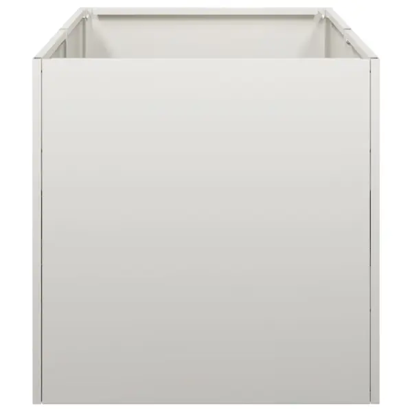 Roostevabast terasest taimekast, hõbedane, 40 x 80 x 40 cm, avatud põhjaga – 4