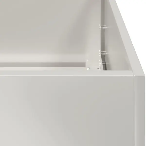 Roostevabast terasest taimekast, hõbedane, 40 x 80 x 40 cm, avatud põhjaga – 7