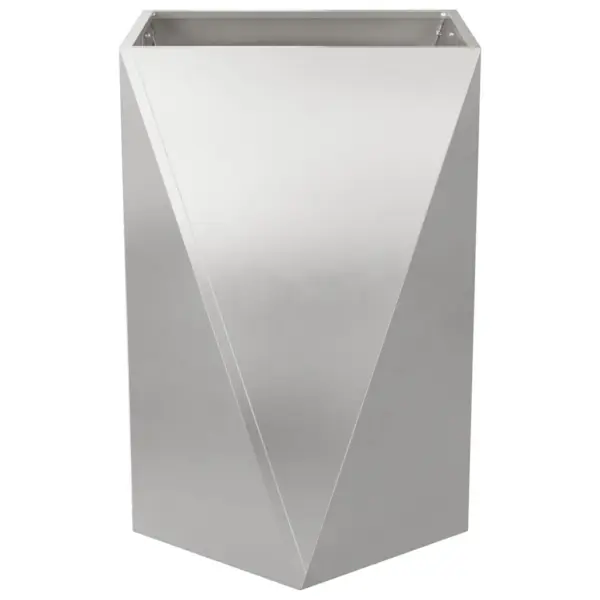 Hõbedane roostevabast terasest taimekast, 50 x 50 x 75 cm – 5