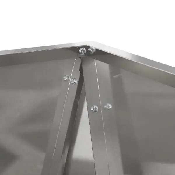 Hõbedane roostevabast terasest taimekast, 50 x 50 x 75 cm – 7