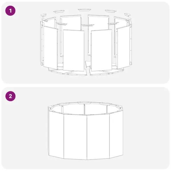 Roostevabast terasest taimekast, hõbedane, 60 x 60 x 35 cm – 8