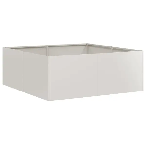 Roostevabast terasest taimekast avatud põhjaga, hõbedane, 80 x 80 x 30 cm – 2