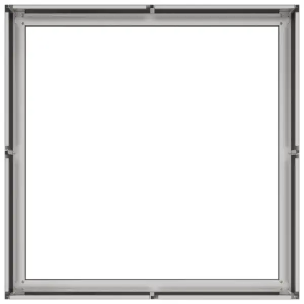 Roostevabast terasest taimekast avatud põhjaga, hõbedane, 80 x 80 x 30 cm – 5