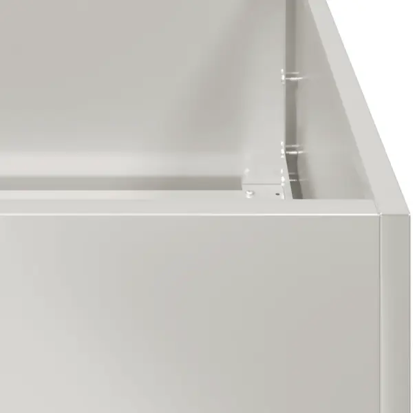 Roostevabast terasest taimekast avatud põhjaga, hõbedane, 80 x 80 x 30 cm – 7