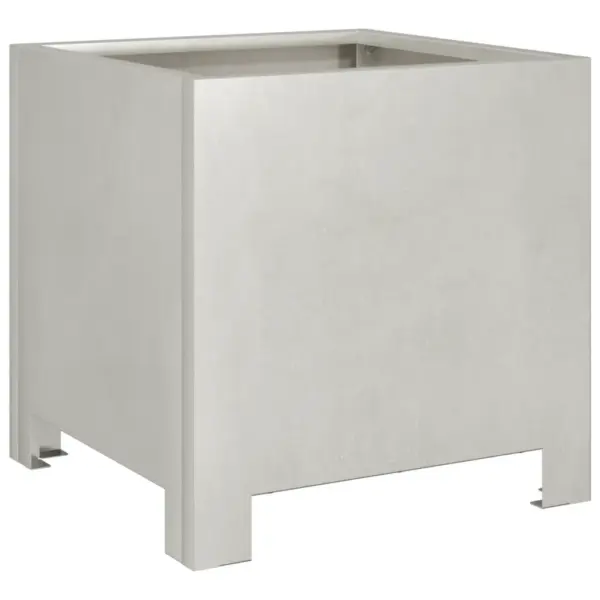 Roostevabast terasest aia taimekast põhjaga, hõbedane, 30 x 30 x 30 cm – 6