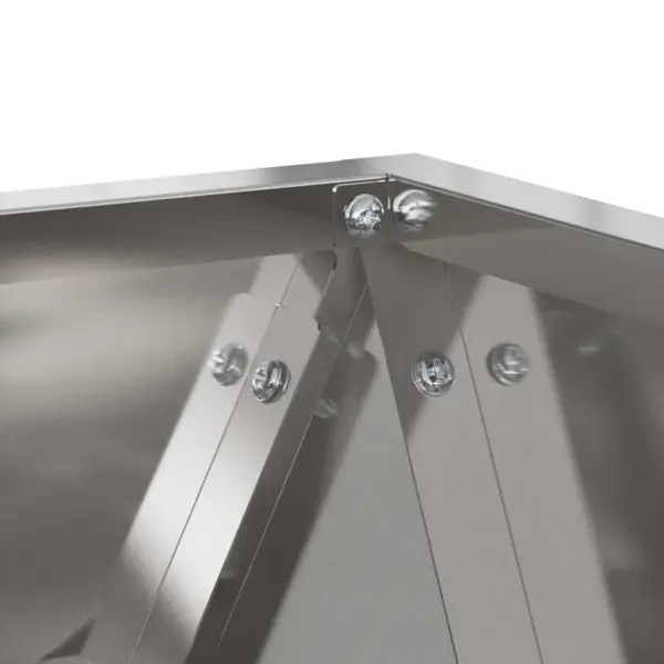 Roostevabast terasest taimekastid, 2 tk, hõbedane, 30 x 30 x 30 cm – 8