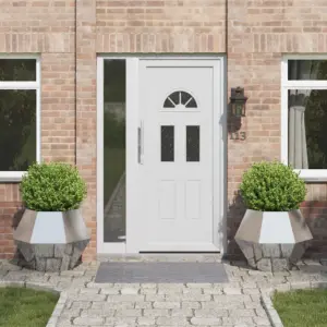 Välistingimustes taimekastid 2 tk, roostevabast terasest, hõbedane, 75 x 75 x 60 cm