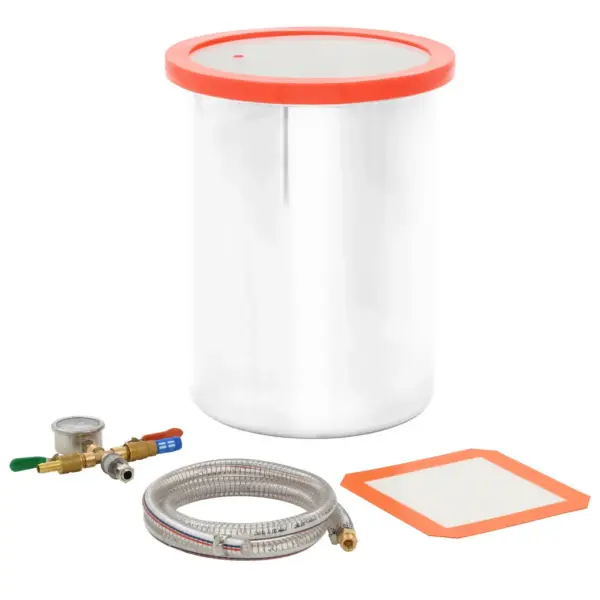 Vaakumkamber gaaside eemaldamiseks, roostevabast terasest, akrüülist kaanega, 22,7 l, 29,5 x 39 cm – 2