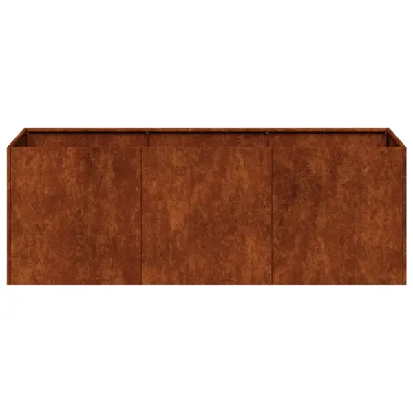 Roostevärvi ilmastikukindlast terasest taimekast, avatud põhjaga, 120 x 40 x 40 cm – 5