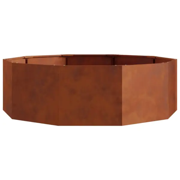 Roostevärvi terasest ümmargune taimekast, 120 x 120 x 35 cm – 6