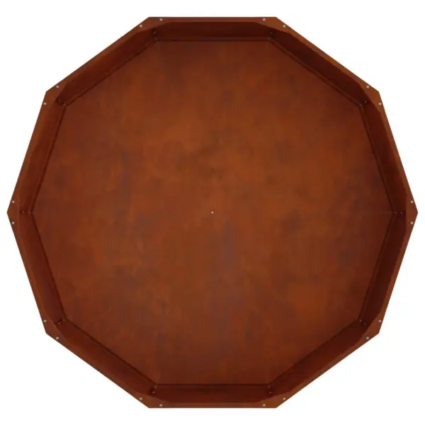 Roostevärvi terasest ümmargune taimekast, 120 x 120 x 35 cm – 7